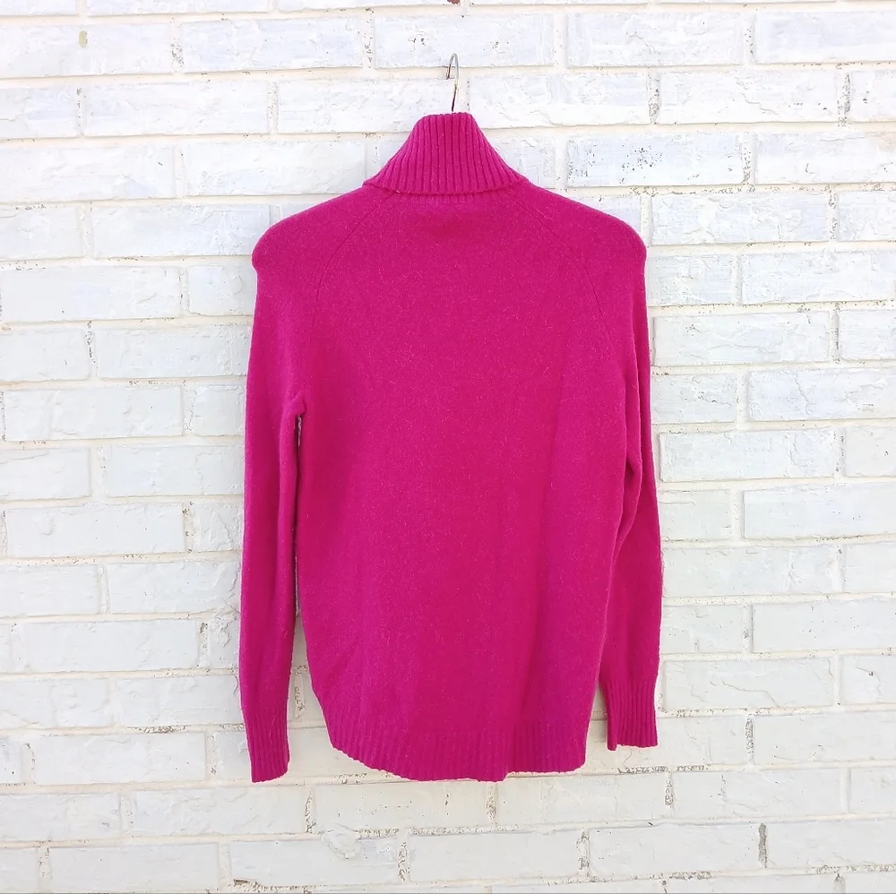 J. Crew Alpaca Wool Pink Turtleneck Sweater
